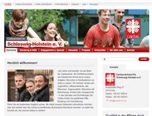 Tablet Screenshot of caritas-sh.de